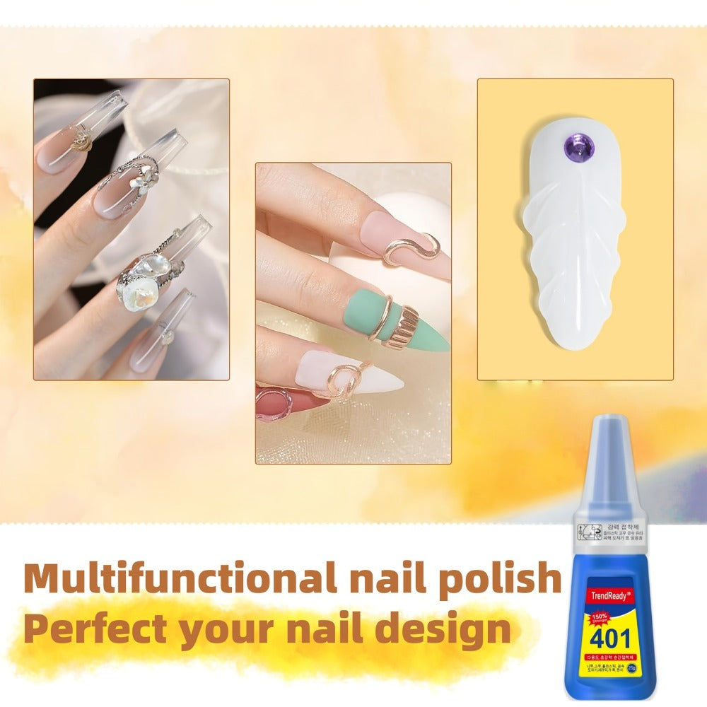 2 Bottles Large Capacity Super Nail Glue | 25G/Bottle Long Lasting, No Lamp Needed, Fast-Bonding, Fast Drying & Waterproof Nail Glue | Extra Hold Nail Glue, Nail Glue for Press on Nails, Fake Nails, Nails Art, Nail Supplies for Women, Nail Glue Set
