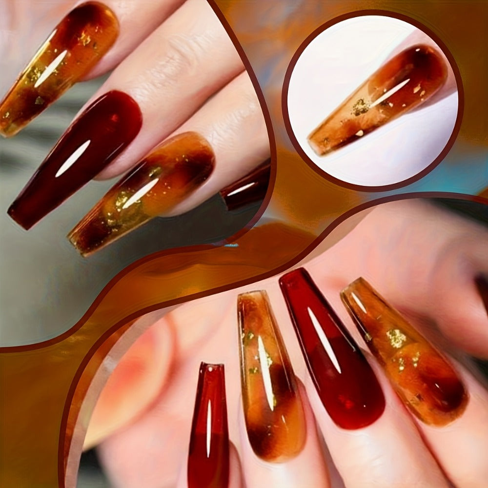 Amber Nail Trend 2025 Holographic Nail Art 6pcs/Set 0.51oz Magnetic Nail Gel Soak LED Gel Salon Women's Nail Art Tools Fashion Nail Gel