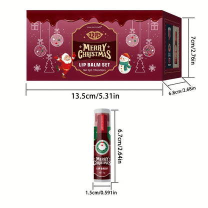 Lip Gloss & Balm Set 32 Pcs — MISS FACTOR Christmas Style, Long-Lasting Hydration, Smudge-Proof, Lipstick-Like Tubes, Holiday Gift for Women & Men
