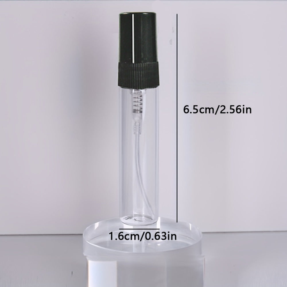 50pcs 0.17oz Mini Fine Mist Glass Spray Bottle Empty Travel Atomiser Spray Bottles for Perfume Toiletries Liquid Cosmetics