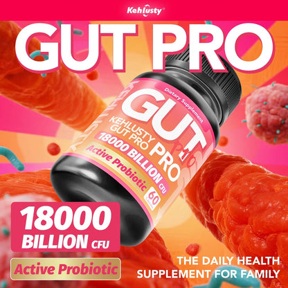 Probiotics 18000 Billion CFU Capsules | Lactobacillus & Bifidobacterium Multi-Strain Formula | Digestive & Gut Health Support for Women and Men | 60 Capsules Per Bottle