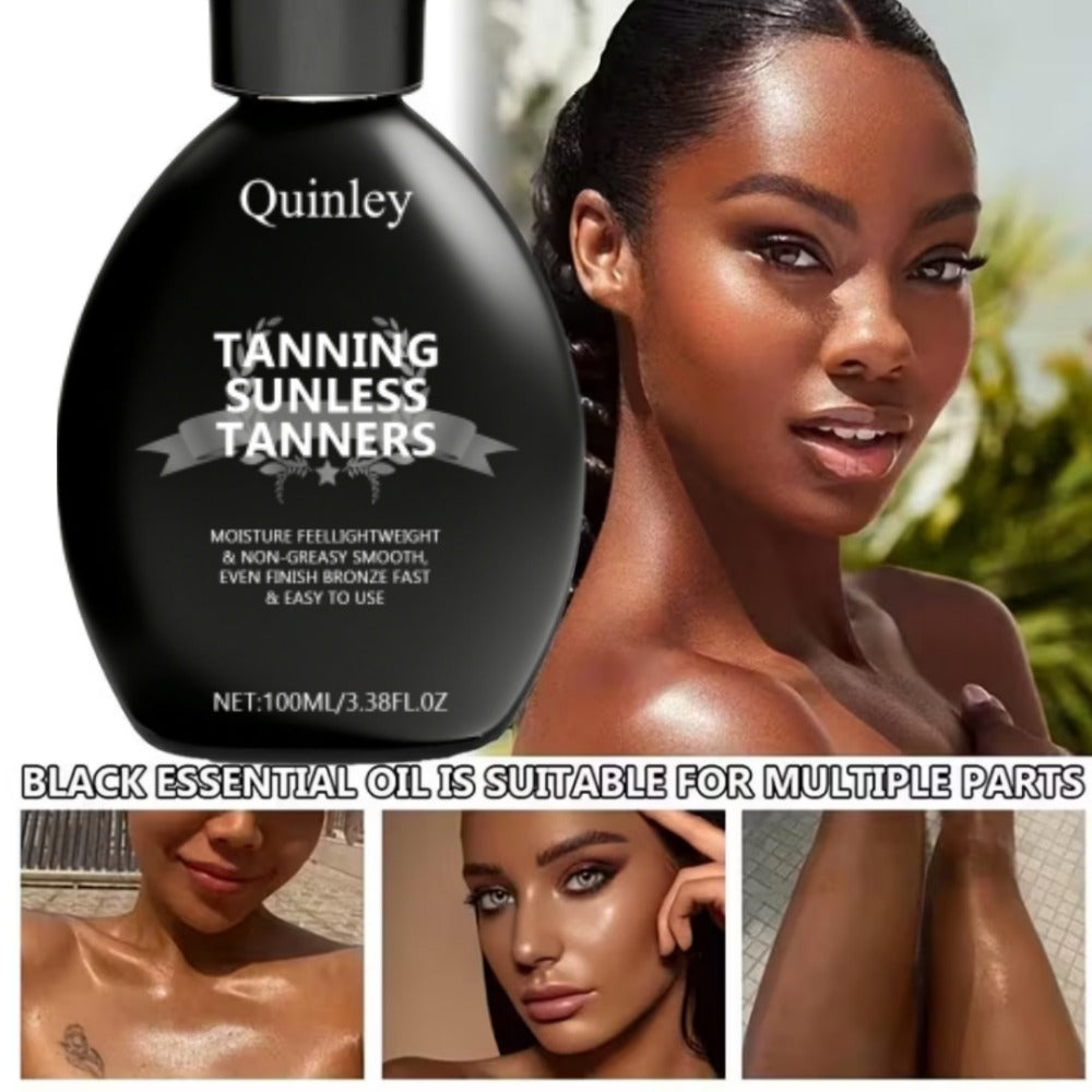 3.38oz Sunless Tanner Lotion, Instant Deep Glow, Smooth Hydration, Twist Cap, Lightweight Non-Greasy, Beach-Ready Self-Tanner For Natural Bronze, Tan& Golden