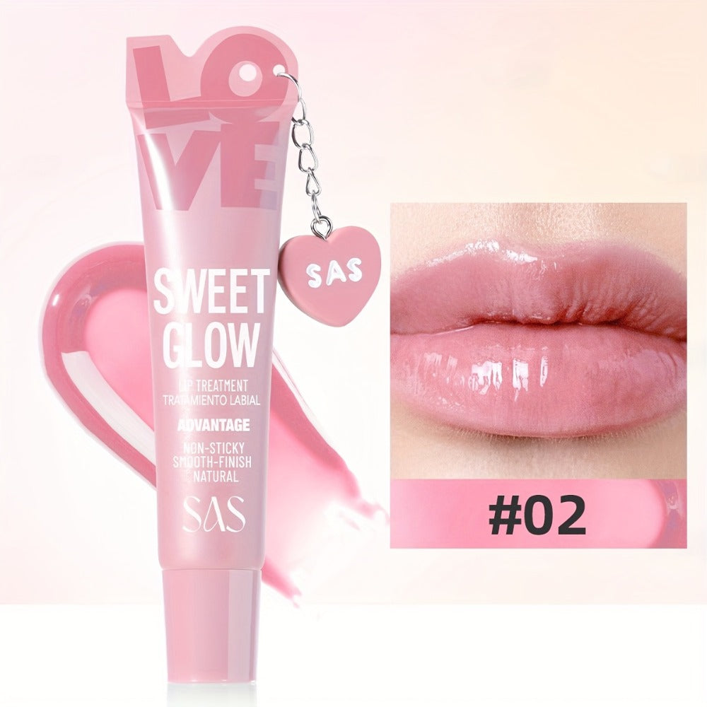 Lip Gloss Heart Pendant — 6 Shades Mirror Shine, Long-Lasting Fade-Resistant Non-Tacky Formula, Vibrant Colors for All Skin Tones, Women's Lip Makeup