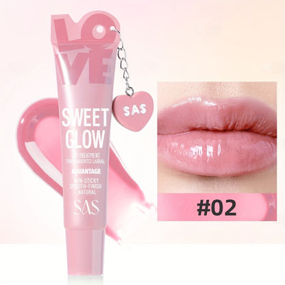 Lip Gloss Heart Pendant — 6 Shades Mirror Shine, Long-Lasting Fade-Resistant Non-Tacky Formula, Vibrant Colors for All Skin Tones, Women's Lip Makeup
