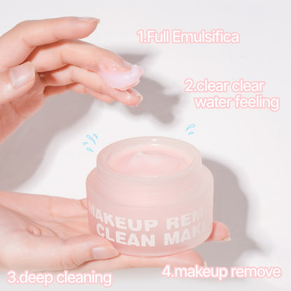 Cleansing Balm Makeup Remover — Gentle Hydrating Fast-Melt Formula, No Residue, Cold-Brewed Peach & Coconut Variants, Spa-Like Skin Cleansing for Sensitive & Neutral Skin, Pastel Blue & Pink