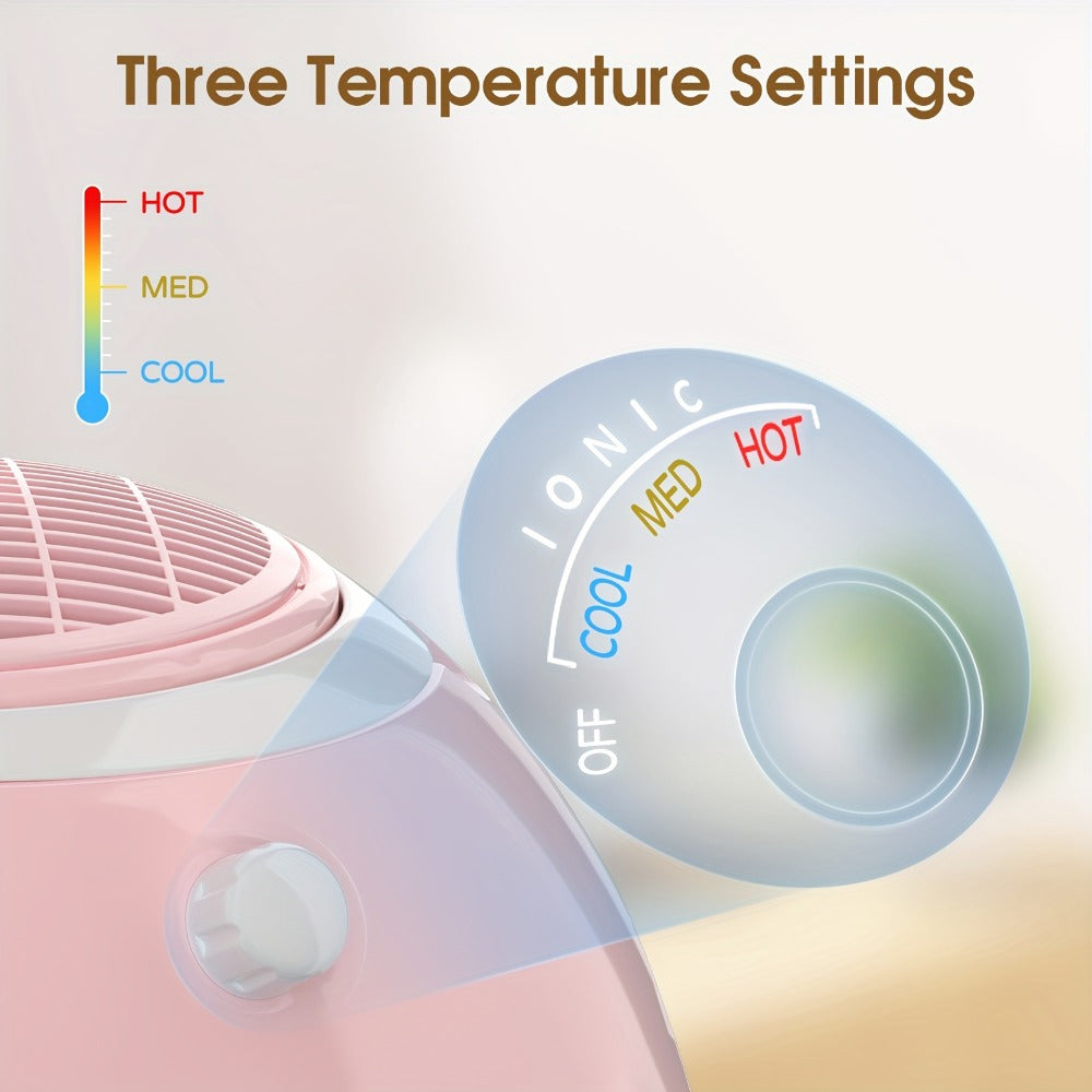 1875W Ionic Hooded Hair Dryer Bonnet with 3 Settings, Professional Sit Under Hair Dryers for Women with Ceramic Technology, Portable Hair Dryer with Hood, Hooded Dryer for Home & Salon