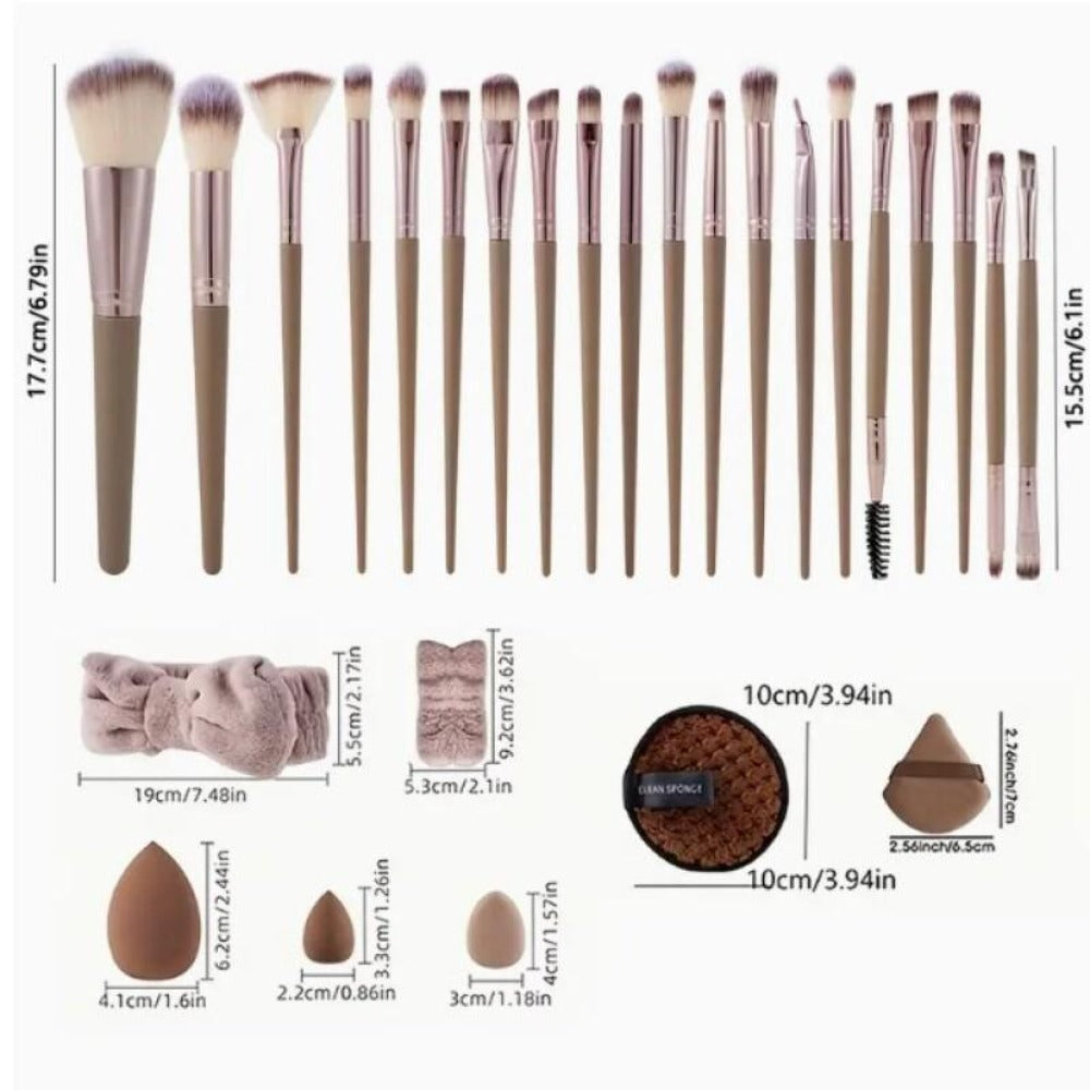 40/56pcs Complete Makeup Brush & Beauty Tool Combo - Soft Synthetic Fiber Brushes Suitable for /Normal Skin, Wood Handle, Foundation/Blush/Contouring/Eye/Powder Application - Ideal for Beginners & Pros (Affordable)