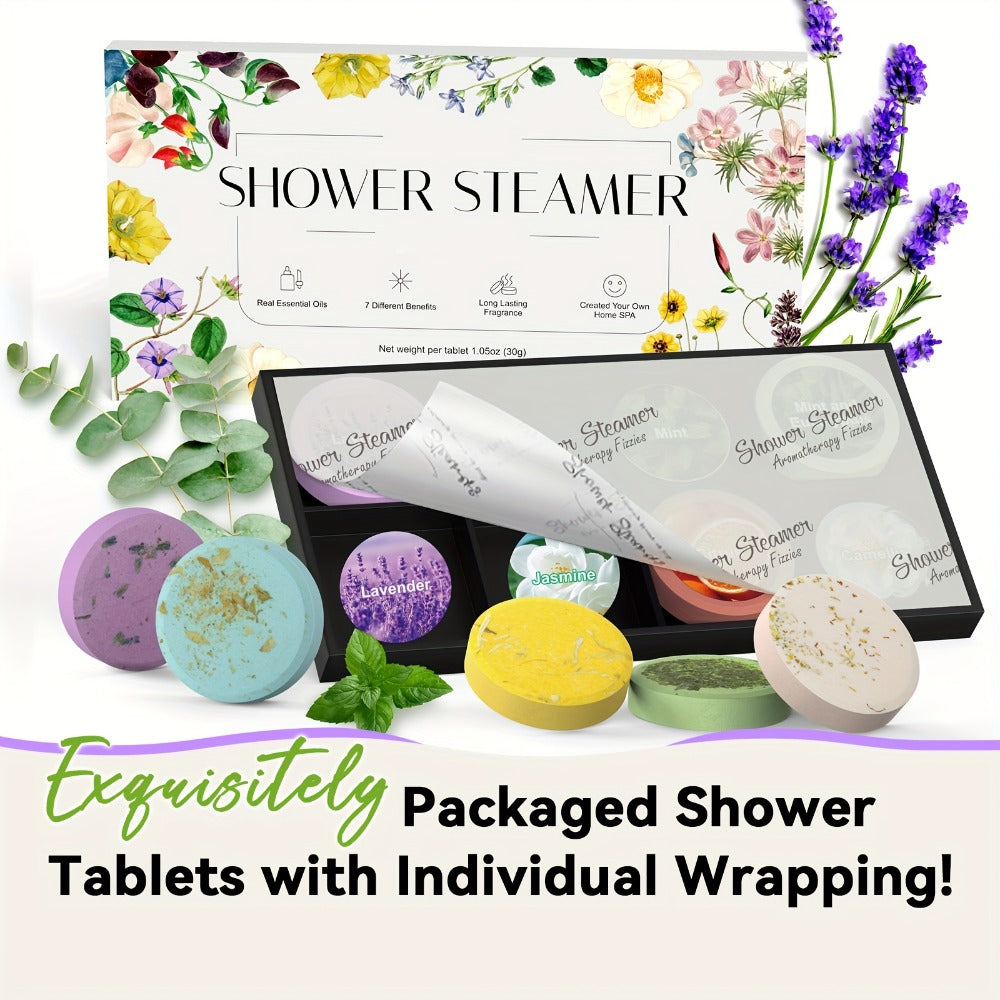6/8pcs Of Essential Oil Shower Steamers, Eucalyptus, Lavender, Jasmine, Camellia, Mint, Citrus, Grapefruit Shower Steamers Fragrance, Shower Gel Shower Tablets/Essential Oils Luxury Self-Care Gifts for Men&Women, Bath Tablets, Girly Must Haves Cheap
