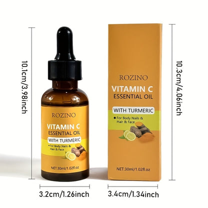 Turmeric & Vitamin C Skincare Set 5pcs - Hydrating Brightening Moisturizing Cream for Face Hand & Foot Care Instant Hydration Plumping Softening Smoothing