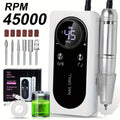 45000RPM Portable Electric Nail Drill Machine with LCD Display Nails Sander for Acrylic Gel Polish Rechargeable Nail Tool