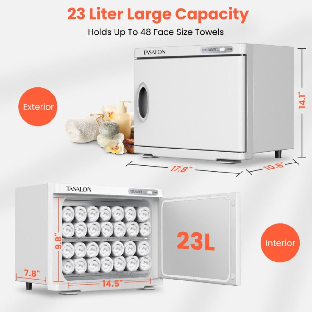 23L Large Capacity Hot Towel Warmer Cabinet, Use for Facial Spa, Hair Beauty, Salon Equipment and Home, Perfect Temperature for Towel Warmer, Fits up to 72 Small Towels