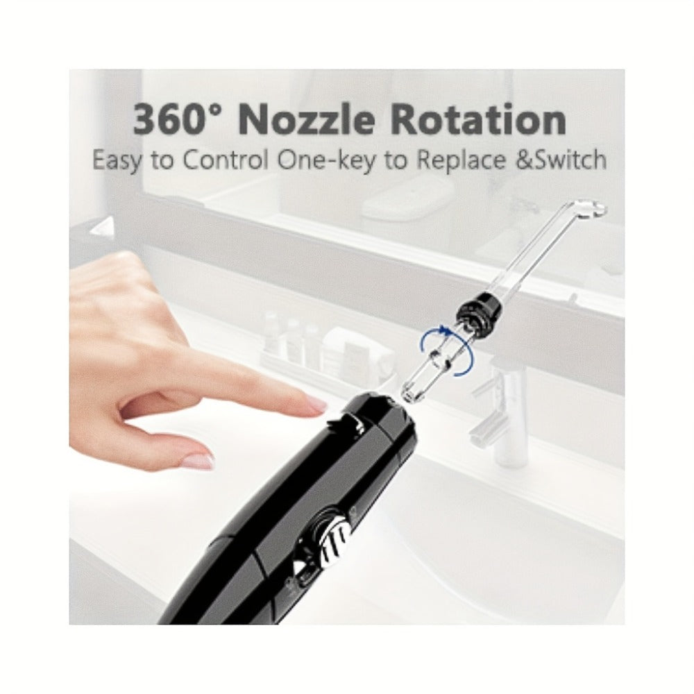 Water Flosser for Teeth & Braces 600ml Large Tank 10 Adjustable Pressure Levels 8 Nozzles IPX4 Waterproof Professional Oral Irrigator Desktop Electric Dental Flosser for Adults Family Use