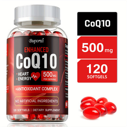 CoQ10 Coenzyme Q10 with Citrus Bergamot 120 Capsules – Heart Health, Brain & Cardiovascular Support, Energy Production & Antioxidant Defence Supplement for Women & Men