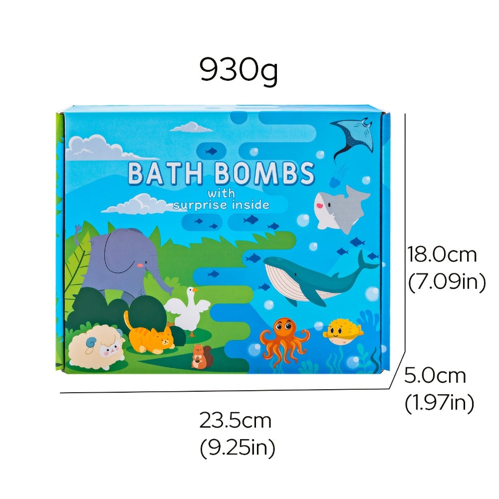 Ocean Bath Bombs Gift Set 20pcs Sea Themed Fizzy Bath Salt Balls Fun Treasure Spa Bombs for Women Kids Birthday Christmas Easter Holiday Gift Variety Pack