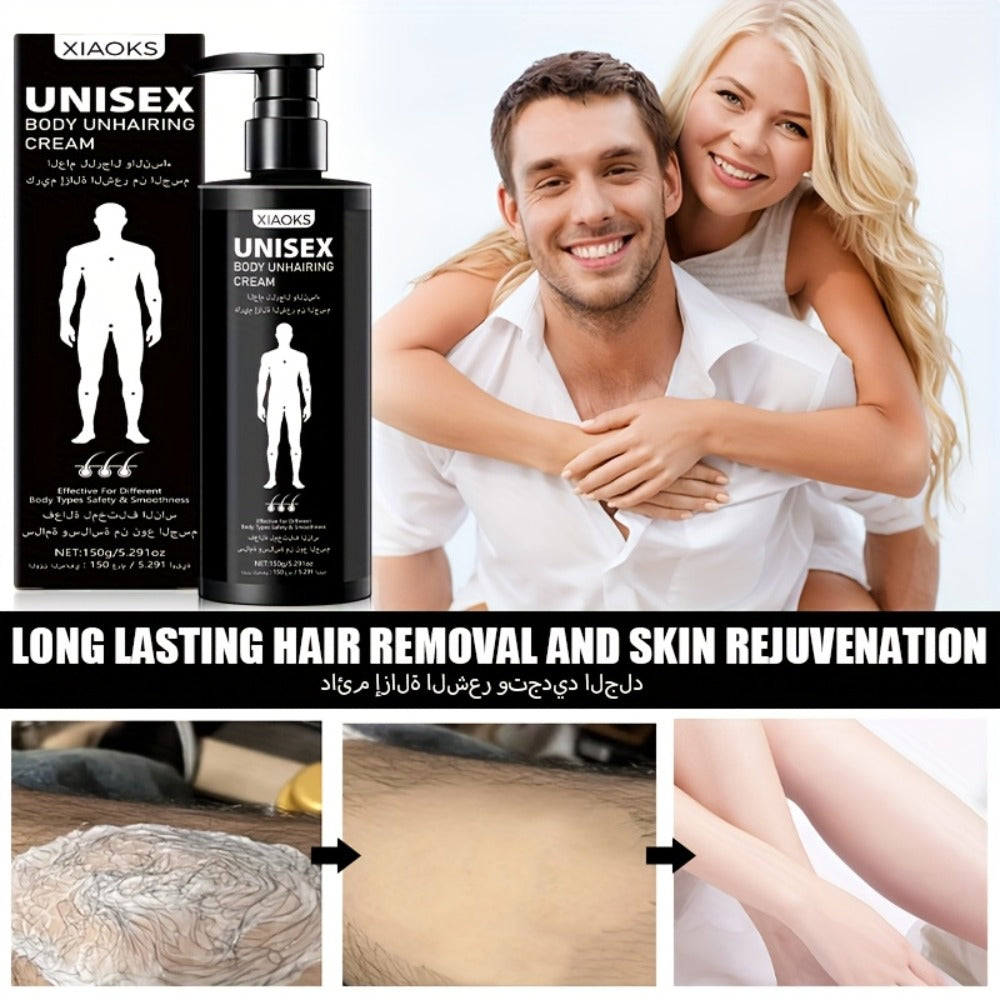 150G Men'S Body, 5 Min for Sensitive Skin, Gentle Formula, Best Hair Removal for Private Parts Hair Removal Gel for Body, Chest & Back, Safe for Sensitive Skin, Unisex