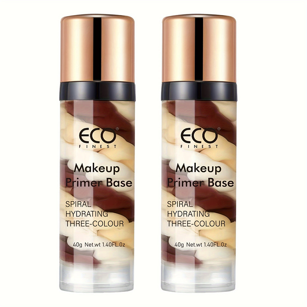 Two Bottles of 40g Brightening Makeup Primer, Moisturizing, Even Skin Tone, Conceals Imperfections, Pores, Makeup Primer