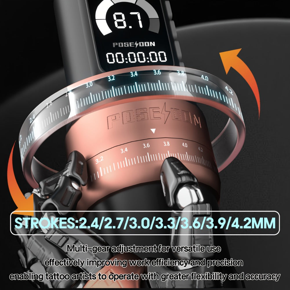 Tattoo Machine Kit Wireless Rotary LCD Display 2300mAh Battery — 20pcs Cartridge Needles, 11 Inks, Practice Skin, Transfer Paper, Complete Tattoo Set for Beginners