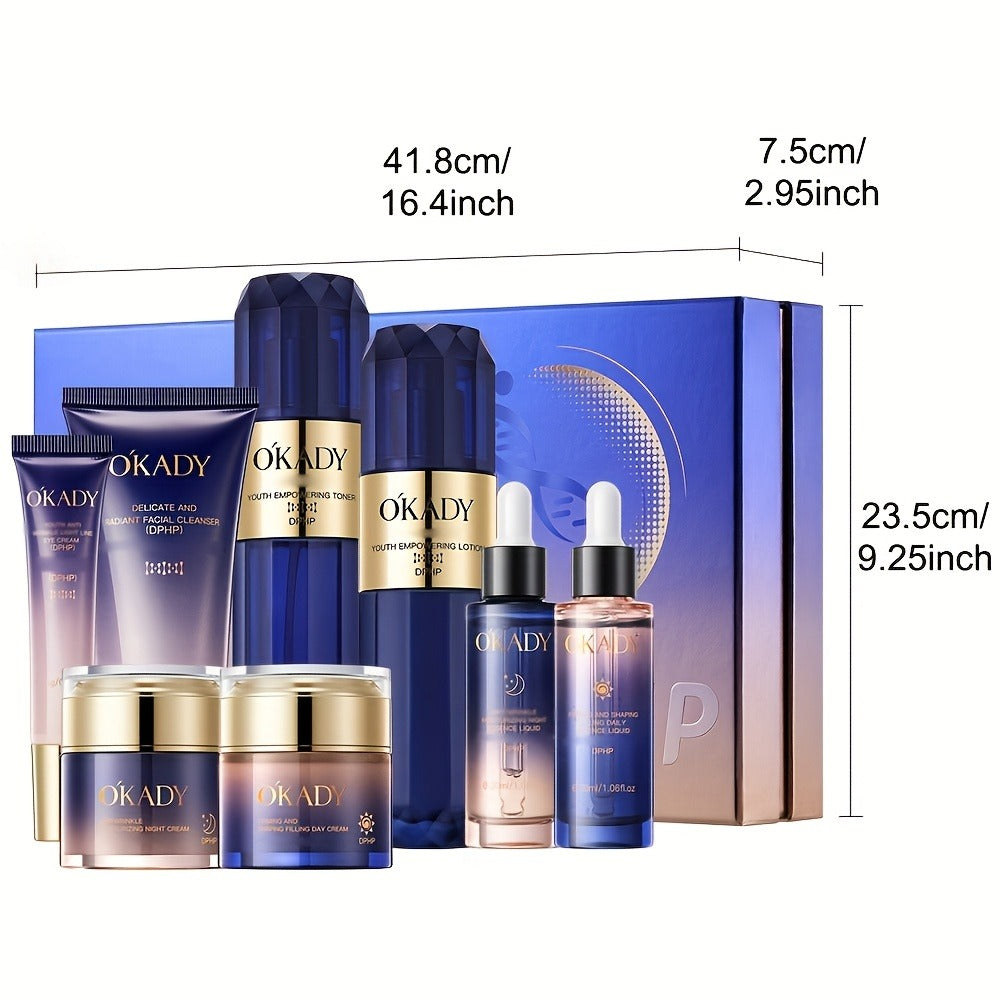 OKDAY Hydrolyzed Collagen, Sodium Hyaluronate, Makes Skin Feel Smooth, Looks Younger, Firmer, Enhances Skin Elasticity, Skin Care Kits, High-End Skin Care Products, Gifts for Women, Thanksgiving Gifts, Suitable for Gifts - Christmas/ New Year/Gifts