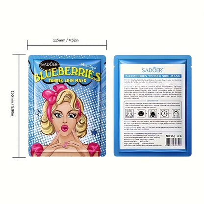 Hydrating Face Mask Sheet 16pcs Goddess Mask Fruit & Honey Essence Deep Moisturizing Long-Lasting Hydration for Women - Autumn Winter Skincare Gift for Mom