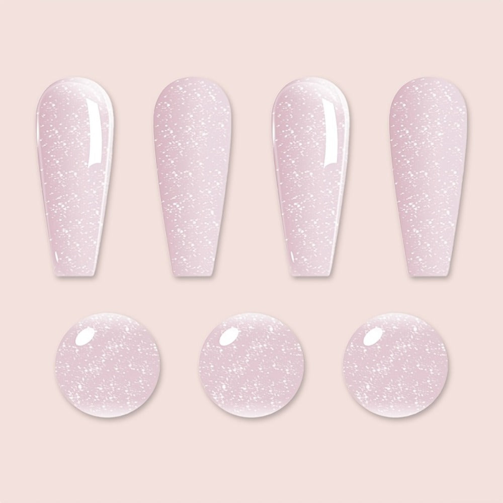 Pink Glitter Jelly Gel Nail Polish, Pink Tone Gel Polish, Works for Nail Arch Shaping And As Color Gel., Suitable for Home, Salons And Nail Art Creation, Modern Light- Gel, Under LED/ Lamp