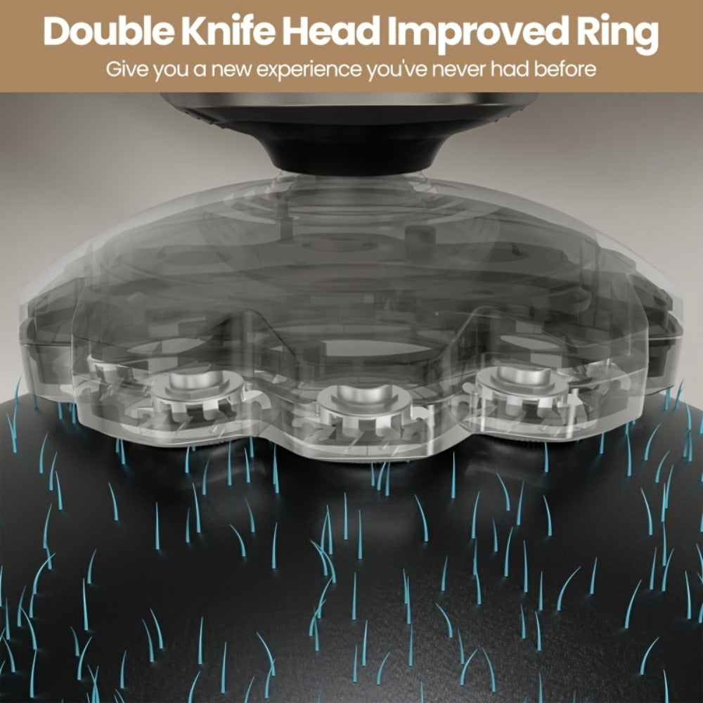 [Upgraded Version] 7D/9D Men's Electric Shaver, Bald Barber, Intelligent LED Screen Display, Full Body Wash Wet And Dry Double Shaving, USB-C Fast Charging, Rotary Floating Shaving, Bald God, The Ideal Gift for Boyfriends And Fathers![