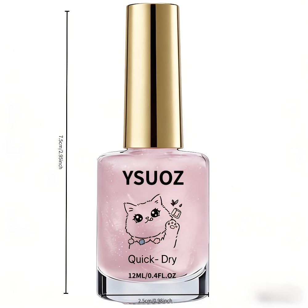 Pink Mother-Of-Pearl Pearl Strengthening Oil- Quick-Drying, No Need for a Curing Lamp, Durable Formula, Pearl Effect Brightens Nails, Suitable for Weak Or Soft Nails, Exclusive for Busy Professionals