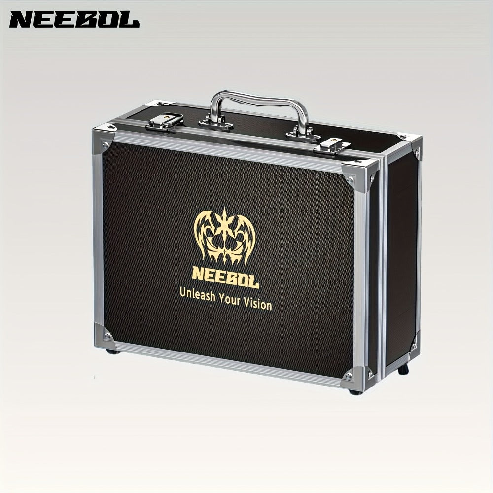 Multifunctional Neebol Tattoo Box, Tattoo Case Organizer Large-Capacity Cosmetic And Tattoo Kit Storage Box Carrying Case Travel Case Tattoo Tool Box Train Case Aluminum Alloy Storage Case for Makeup, for Nail Art, Cosmetics Tattoo Tools, Easter Gift