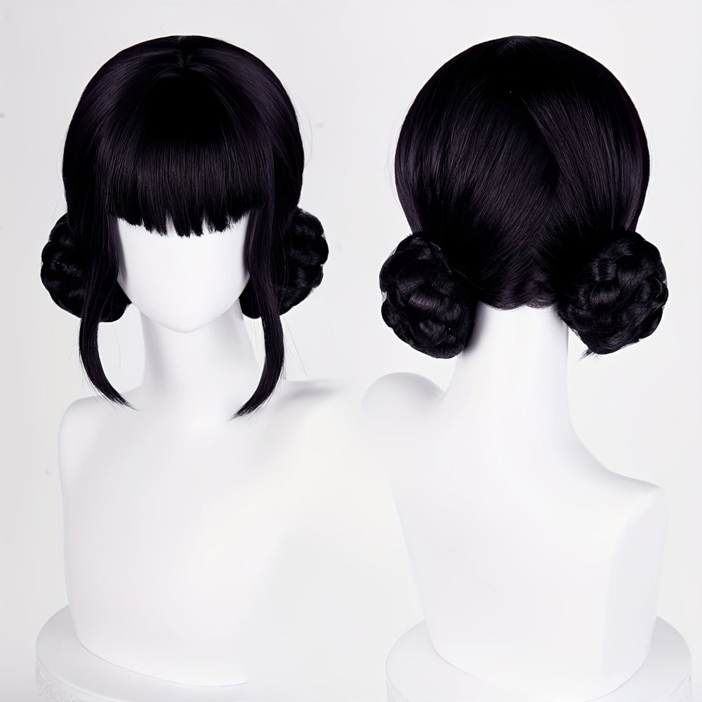 K-Pop Cosplay Wig Long Straight 30 Inch – Korean Idol Costume Hair for Halloween, Anime & K-Drama Character Dress Up, Rose Red, Purple, Black Purple Colors for Women & Girls