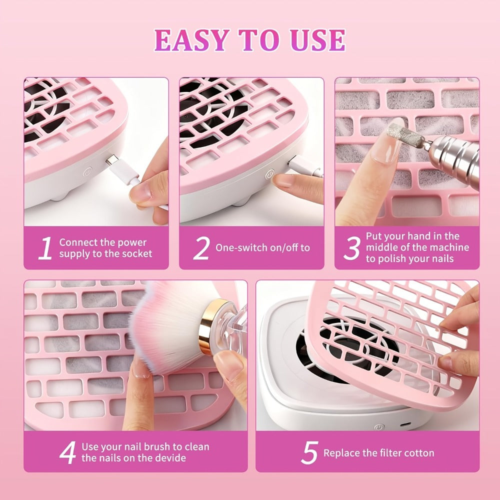 Mini Nail Collector + 10 Filter Covers USB