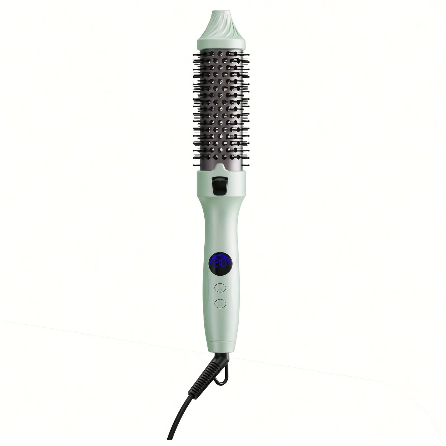 Thermal Air Brush 2-in-1 Straightener & Curler – Blowout Brush with Negative Ion Technology, Frizz-Free Temp Control, Lightweight Travel Hair Styling Tool for Women