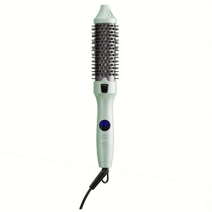 Thermal Air Brush 2-in-1 Straightener & Curler – Blowout Brush with Negative Ion Technology, Frizz-Free Temp Control, Lightweight Travel Hair Styling Tool for Women