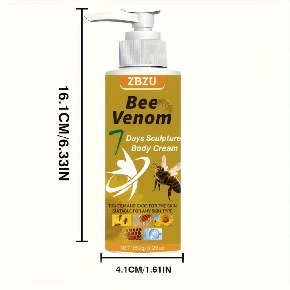 Firming Body Cream with Bee Venom – 7-Day Rapid Skin Tightening for Arms, Abdomen, Thighs & Buttocks | Vitamin C, Collagen & Glycerin Formula | Fast-Absorbing Lifting Cream for All Skin Types, 150g