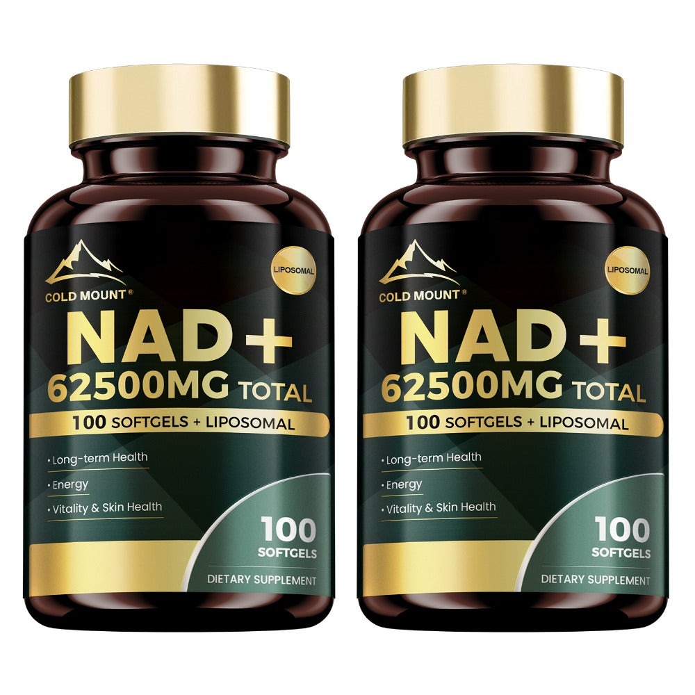 NAD+ Supplement 62500mg - Nicotinamide Riboside & Trans-Resveratrol | for, Repair & | Supports Light, Brain & Healthy Aging | 100 Softgels, 50-Day Supply, Focus Enhancement, Memory Support, High Potency
