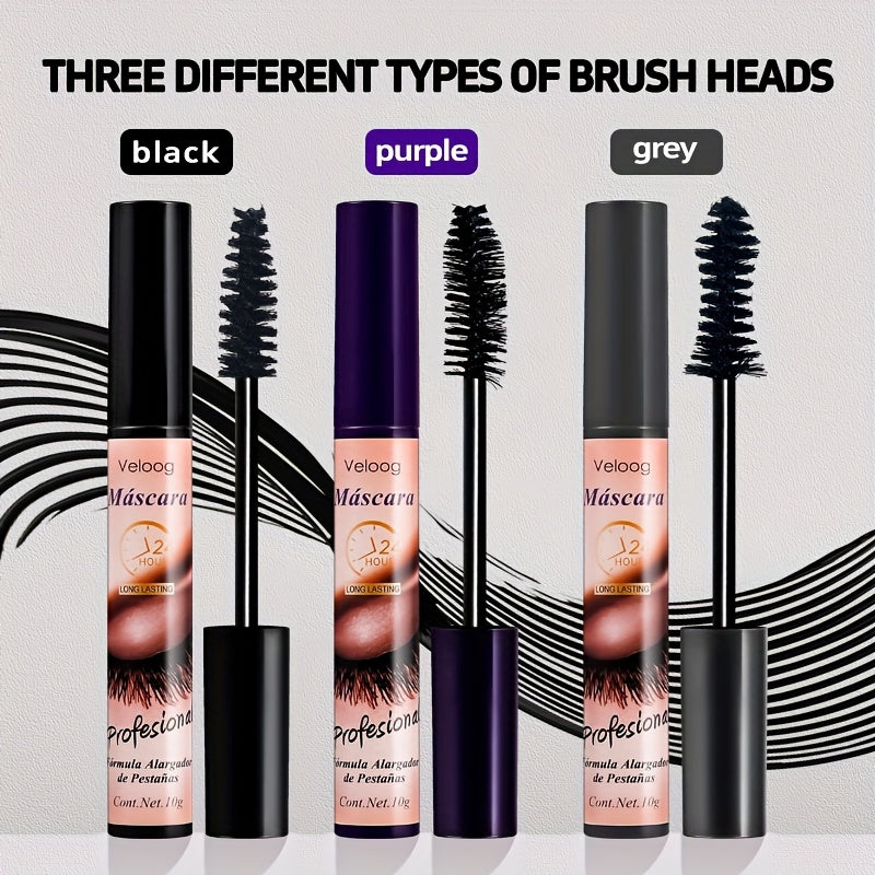 [Gift for Women] 3-Pack Waterproof Mascara Set | Lengthening And Volumizing Thick Curly Natural Extension Long-Lasting Hold | 3 Brush Heads (Sea Urchin/Spiral/Conical) for Defined Volume | Longwear, Sweatproof & Humidity-Resistant | High-end Cosmetics, Gi