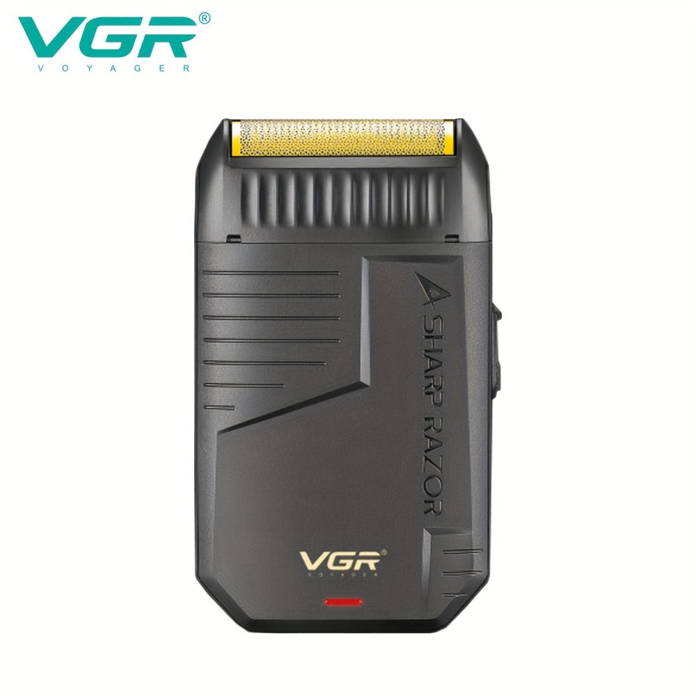 Electric Razor for Men VGR USB Rechargeable Cordless Foil Shaver Professional Beard Sideburn Trimmer Travel Hair Trimmer Minimalist Black Gift for Him