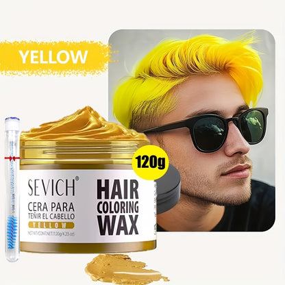 Hair Color Wax Temporary - Instant Hair Dye Wax for Parties Cosplay Festivals - Strong Hold Styling Wax with Vibrant Color for All Hair Types Men Women Kids