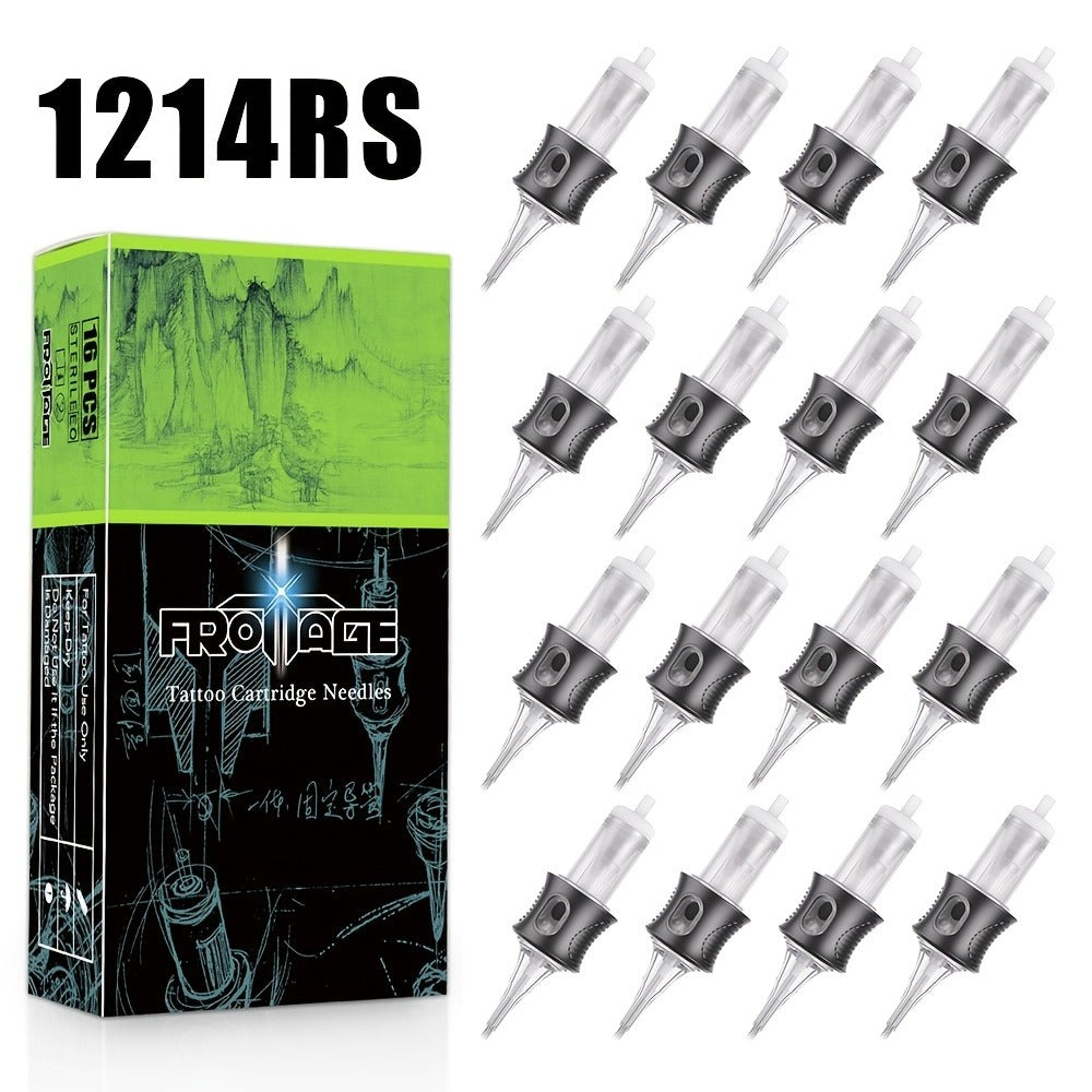 Tattoo Cartridge Needles Integrated Set High Transparency Tips Stable Assembly Round Liner Shader Curved Magnum M1 for Artists & Beginners 26 Sizes RL RS CM
