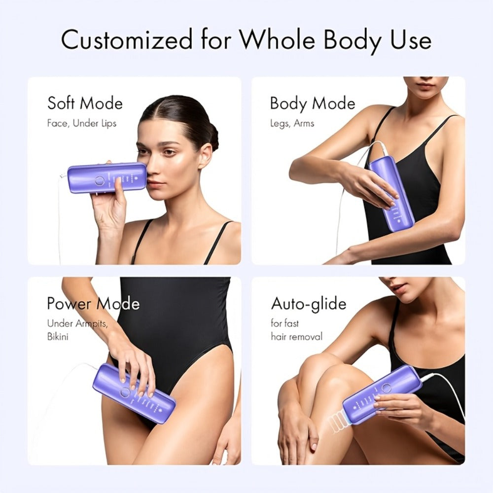 LEFINEE IPL 3-in-1 Home Hair Removal Machine -hair Removal For Women Men, Home Upgrade To 999, 900 Flashing, Permanent, Suitable For Face Legs, Arms, Bikini Line, Full Body Depiladora Para Mujer