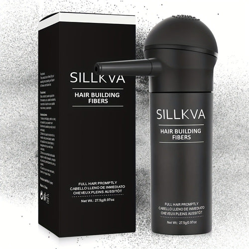 Hair Fibers Spray Applicator Kit — SILLKVA Instant Thickness & Natural Coverage for Thinning Hair & Bald Spots, 7 Shades, Precision Spray, 0.97oz