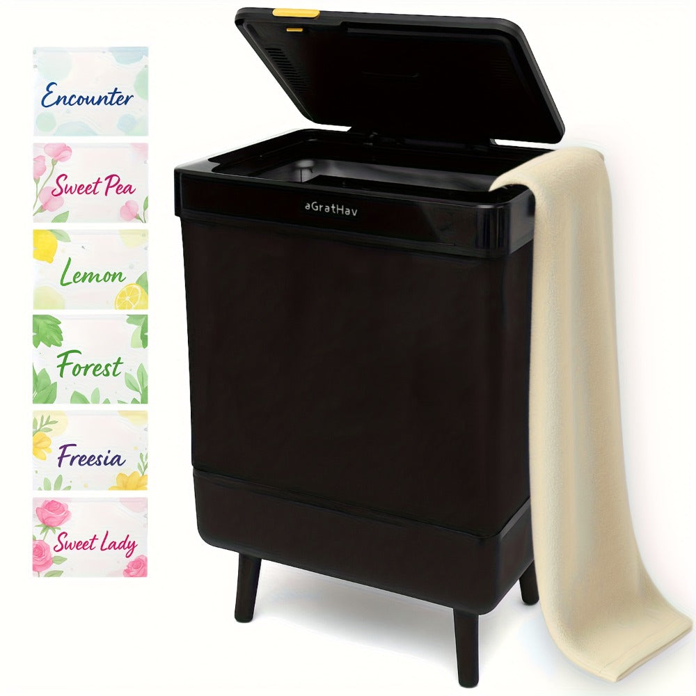 A Towel Warmer Suitable for Bathrooms, a Foldable Towel Bucket, Blanket Warmer, with a Large 35-liter Capacity for Fast. Features and Drying Modes, a Timer Function, and Comes with 6 Tablets. The Perfect Holiday Gift and a Must-have for Staying Warm!