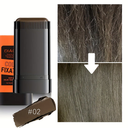 Disposable Hair Root Touch-Up Stick 2pcs - Portable Gray Coverage Hair Dye Stick with Plant-Based Squalane | Long-Lasting | 3 Shades | All Hair Types