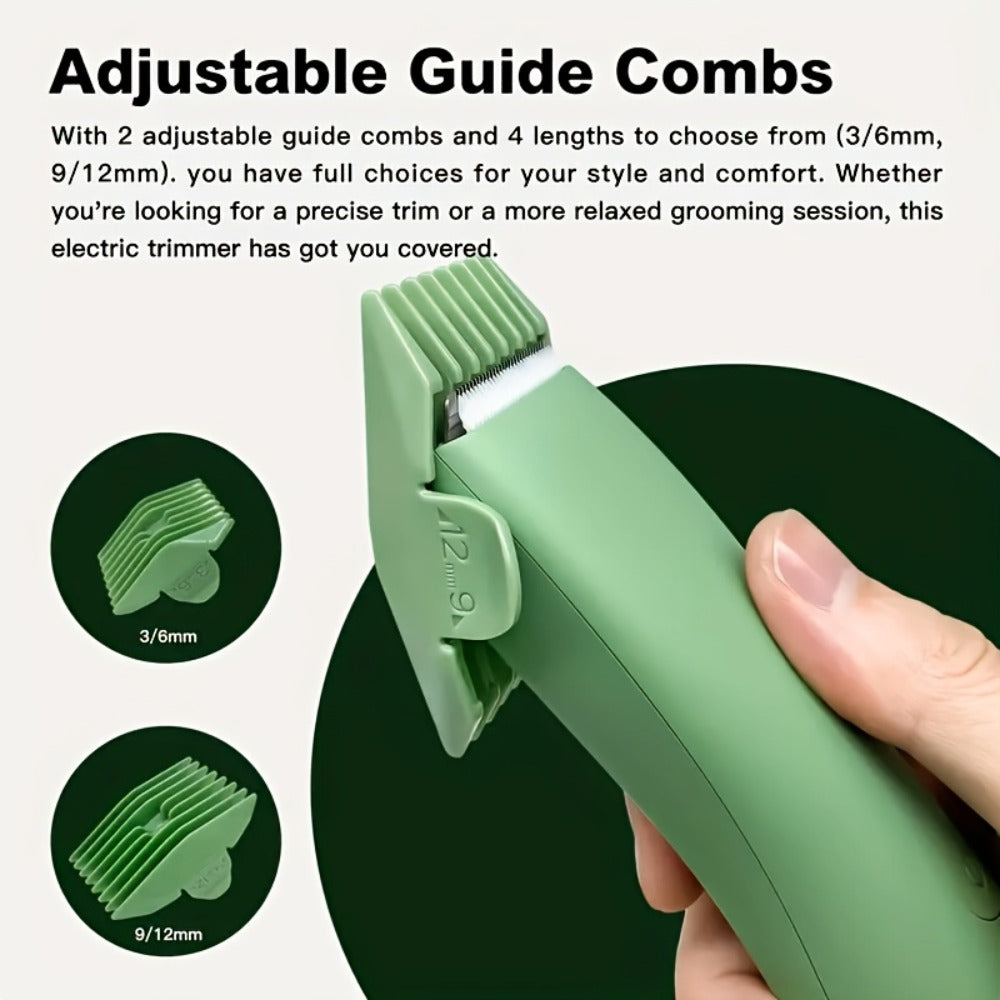 Body Hair Trimmer for Men and Women Electric Groin Hair Trimmer with Replaceable Ceramic Blades USB Rechargeable Waterproof Pubic Hair Shaver Bikini Trimmer