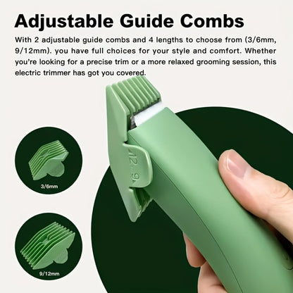 Body Hair Trimmer for Men and Women Electric Groin Hair Trimmer with Replaceable Ceramic Blades USB Rechargeable Waterproof Pubic Hair Shaver Bikini Trimmer