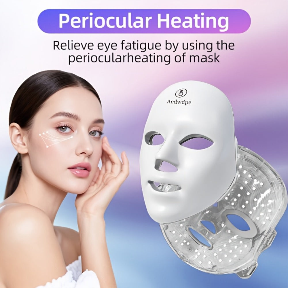 Ideal Holiday Gift, 7-Color LED Light Skincare Device, Multifunctional Home Beauty Tool, Facial Available, Ideal For Personal Care And As A Gift For Mother'S Day Or Girlfriend