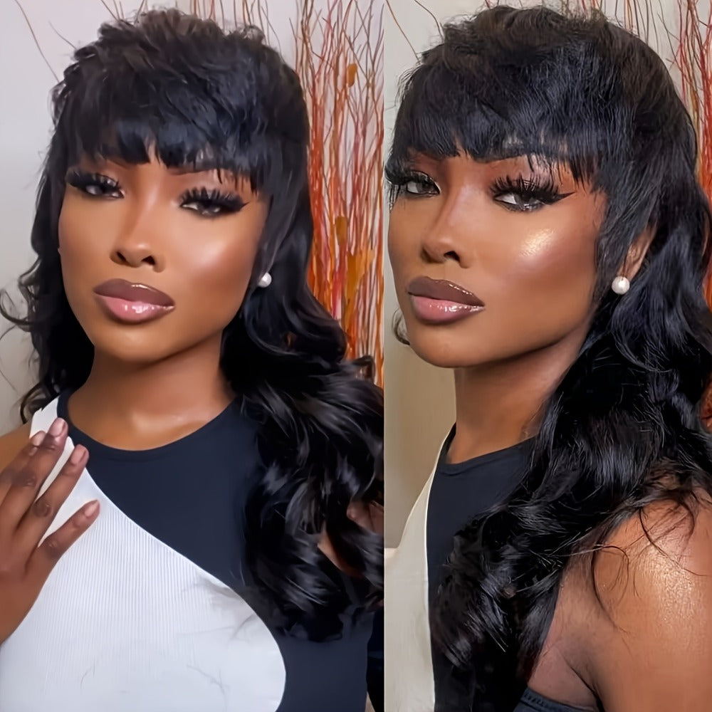 Deep Wave Wig Synthetic Long Hair 150% Density — Voluminous Curly Rose Net Cap Wig in Golden Brown Black, 22 & 24 Inch Easy Style for Women Parties Festivals Daily Wear