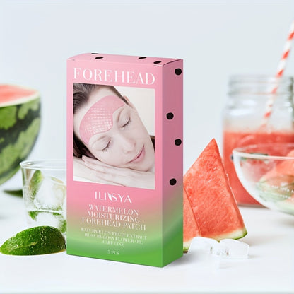 Forehead Patches Watermelon Caffeine Collagen Niacinamide Ultra Hydrating Moisturizing Nourishing Tender Skin Daily Facial Care 15pcs