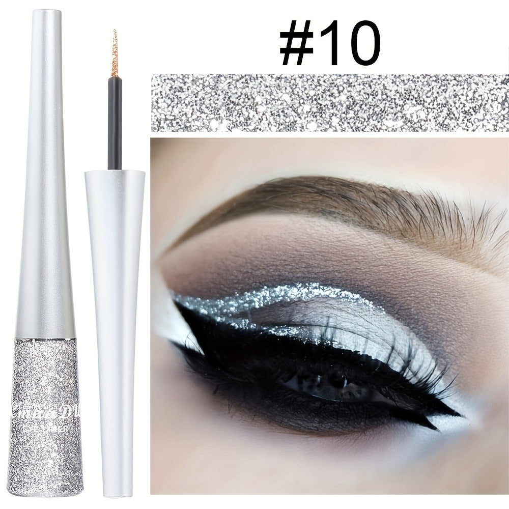 Glitter Liquid Eyeliner Set 16 Colors Sparkling Eye Liner Kit Waterproof Long Lasting Party Stage Festival Makeup Beauty Tool