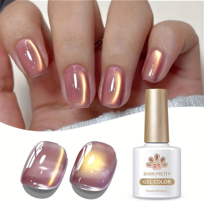 Cat Eye Magnetic Gel Nail Polish 4pcs - Hyacinth Purple Jelly Glass Shine Soak-Off UV LED Gel, Shiny Reflective Finish for Salon & Home Nail Art, 10ml Each