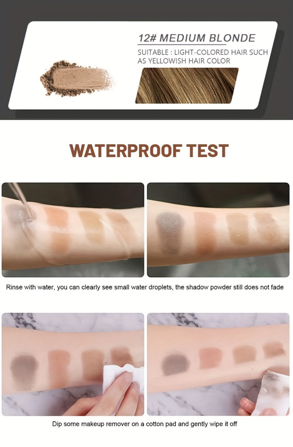 Hairline Shadow Powder Stick 2-Pack - Waterproof Hairline Concealer Pen for Instant Root & Hairline Coverage, Natural Finish, 5 Shades Available