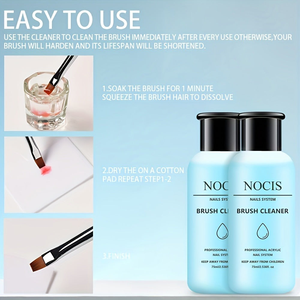 Nail Brush Cleaner And Conditioner - Quickly Clean Gel Nail Brushes, Paint Brushes, Airbrushes, Art Tools, Preserver And Restorer for Kolinsky Acrylic Brush Etc.